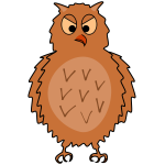 nraged owl   front view